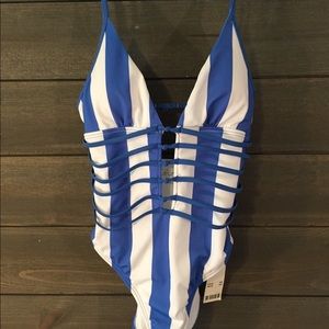 NEW URBAN OUTFITTERS STRIPED SWIM SUIT